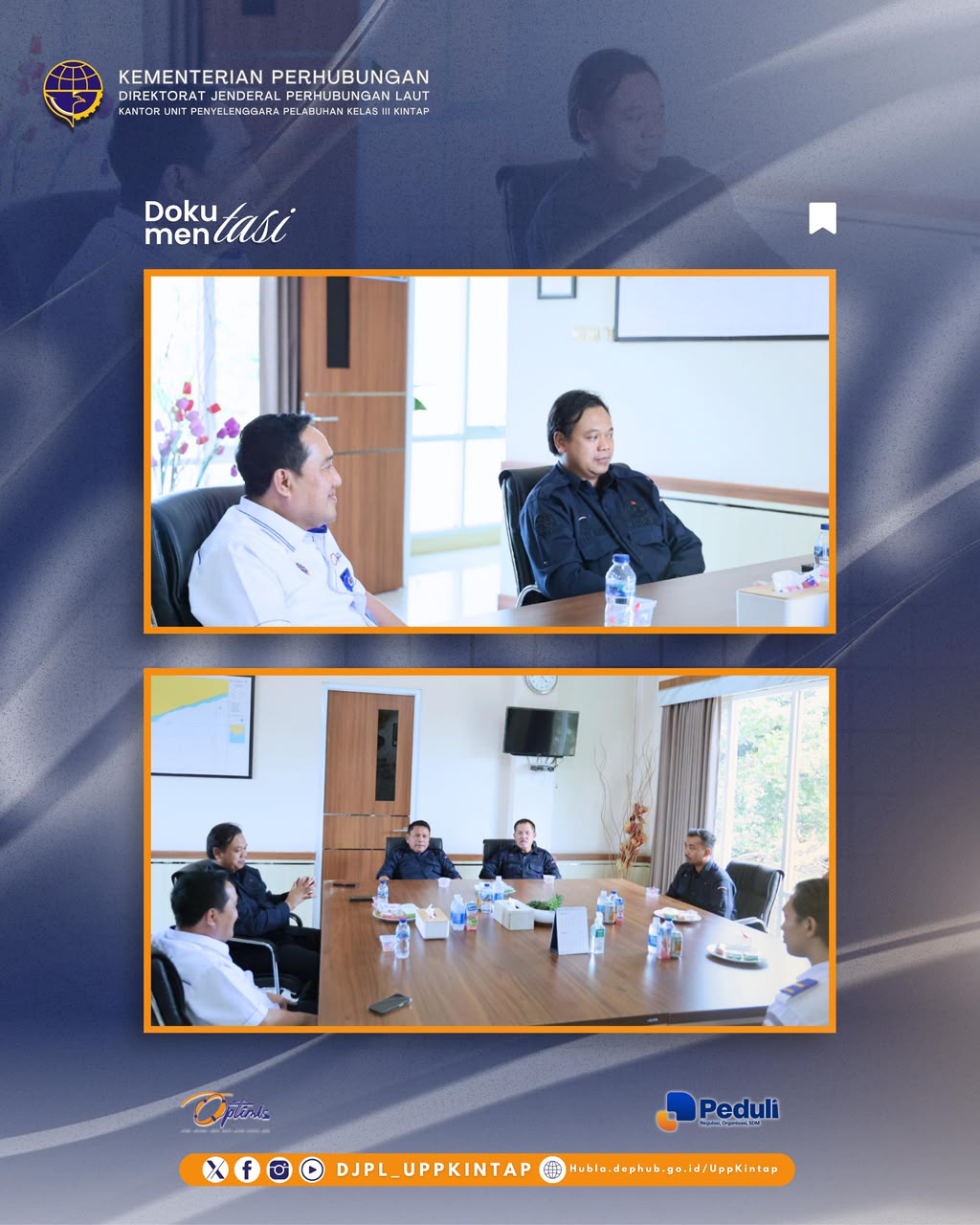 Kantor UPP Kelas III Kintap berkolaborasi dengan Distrik Navigasi Kelas II Banjarmasin dalam kegiatan pemasangan sensor Site di Kantor UPP Kelas III Kintap.